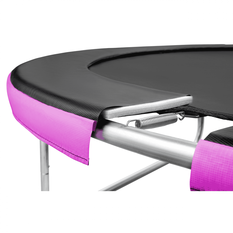 Батут 4FIZJO Classic 252 см Black/Pink с внешней сеткой и лестницей