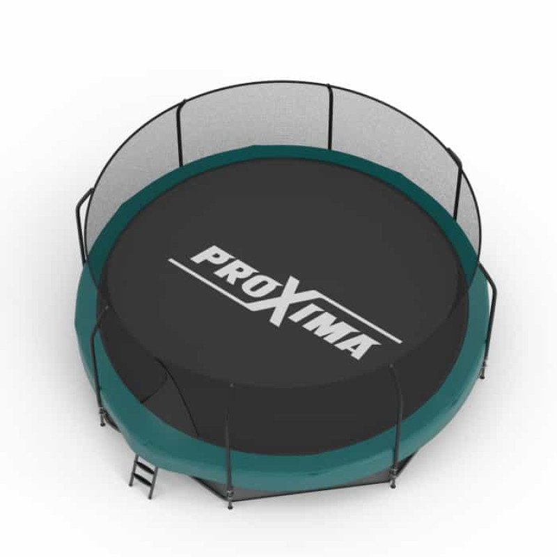 Батут Proxima Premium 427 см с внутренней сеткой и лестницей
