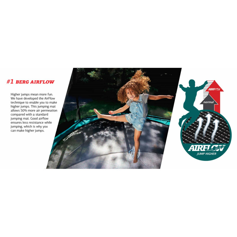 Батут Berg InGround Elite Grey 430 см с сеткой Deluxe