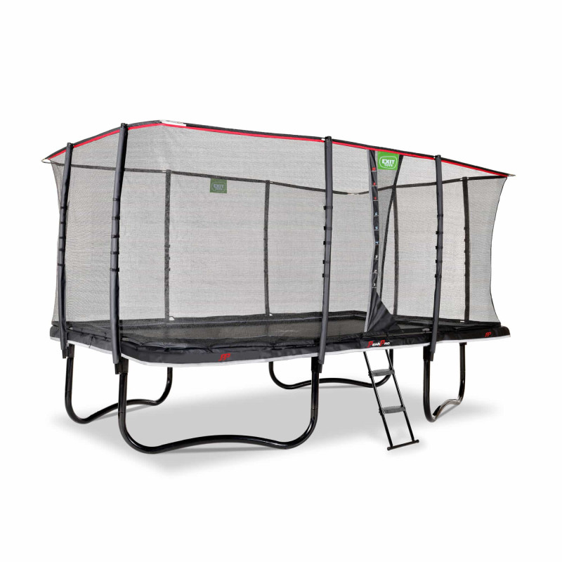 Батут Exit PeakPro 244x427 см с сеткой и лестницей