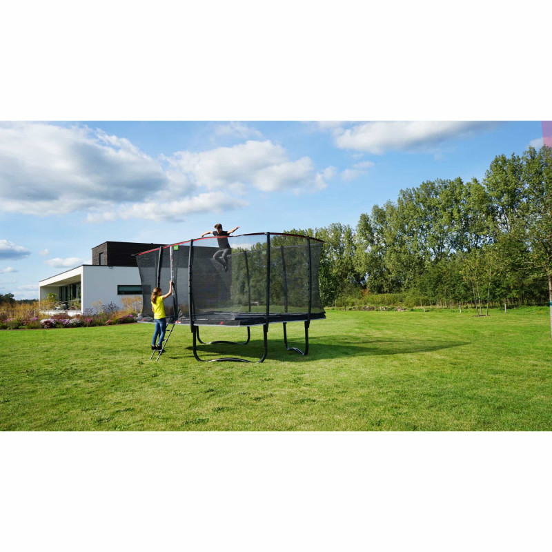Батут Exit PeakPro 244x427 см с сеткой и лестницей