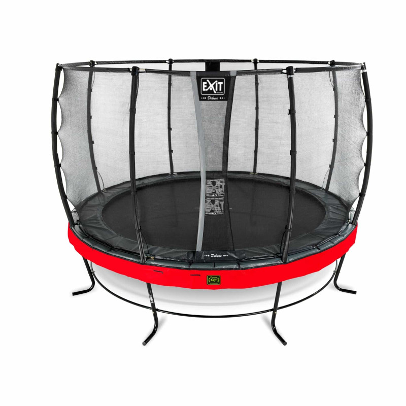 Батут Exit Elegant Premium Red 427 см с сеткой Deluxe