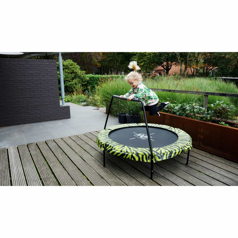 Батут Exit Tiggy Black/Green 140 см с ручкой