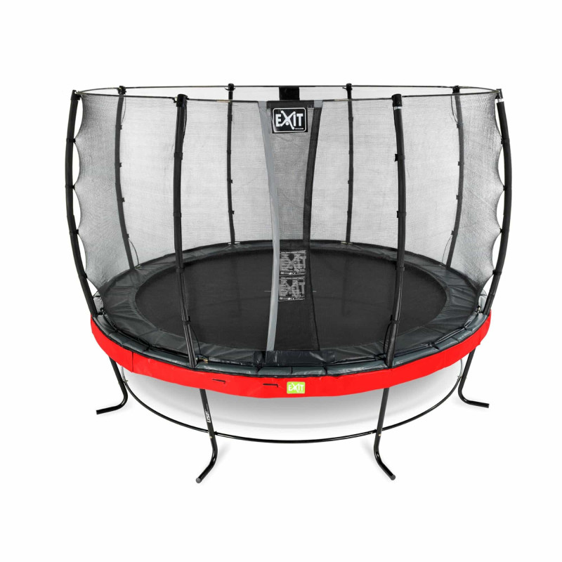 Батут Exit Elegant Red 427 см с сеткой Economy