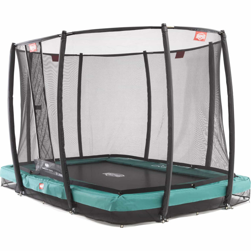 Батут Berg Ultim InGround Champion Green 330x220 см с сеткой Deluxe