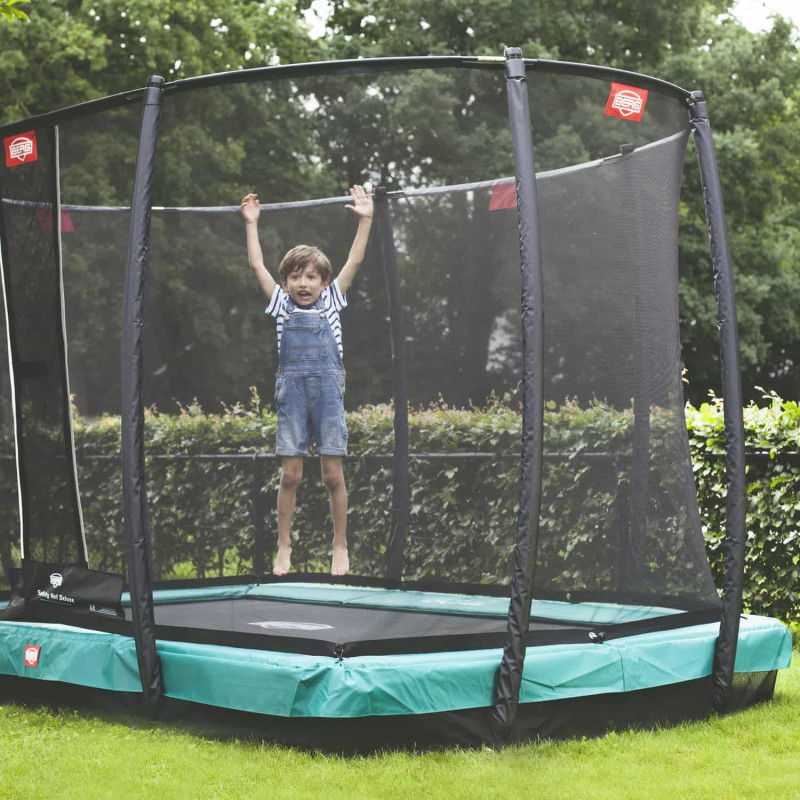 Батут Berg Ultim InGround Champion Green 330x220 см с сеткой Deluxe
