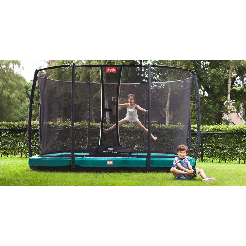 Батут Berg Ultim InGround Champion Green 330x220 см с сеткой Deluxe