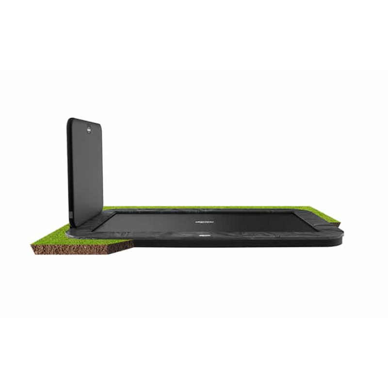 Батут Berg Ultim FlatGround Elite Grey 500x300 см с AeroWall Black 2x2