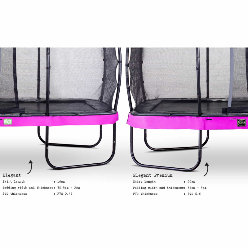Батут Exit Elegant Premium Purple 244x427 см с сеткой Deluxe