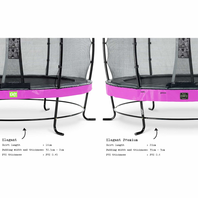 Батут Exit Elegant Purple 427 см с сеткой Economy