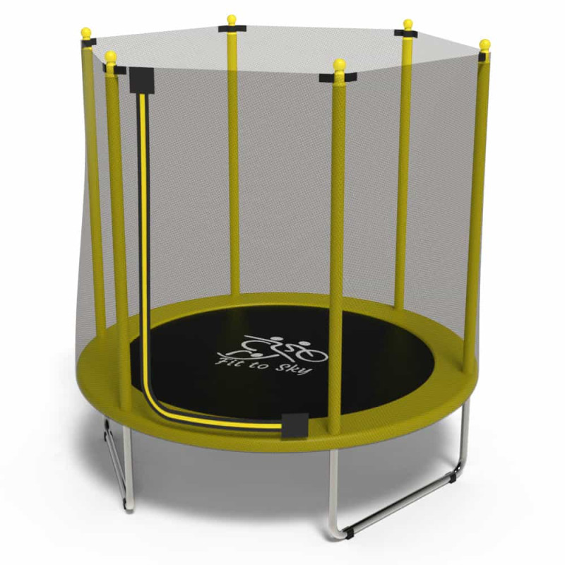 Батут с сеткой FitToSky 152 см Yellow