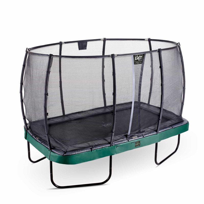 Батут Exit Elegant Premium Green 214x366 см с сеткой Deluxe