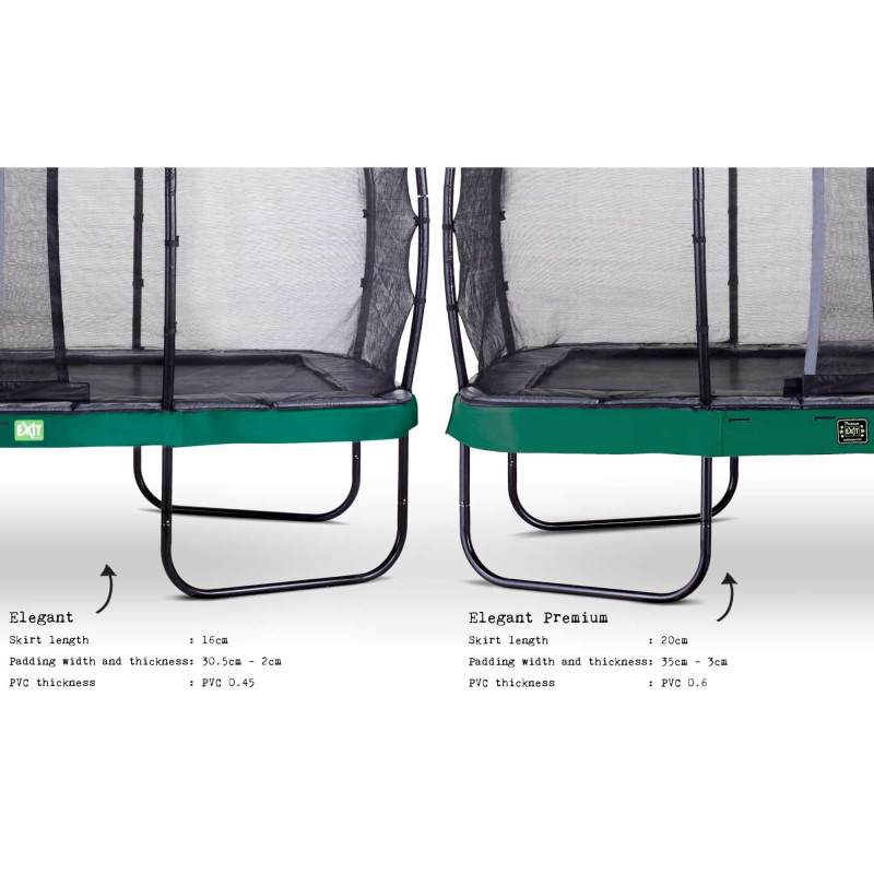 Батут Exit Elegant Green 214x366 см с сеткой Economy