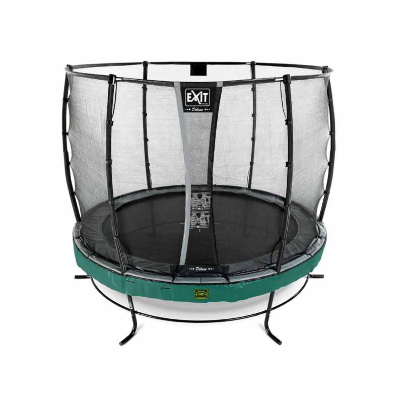 Батут Exit Elegant Premium Green 253 см с сеткой Deluxe