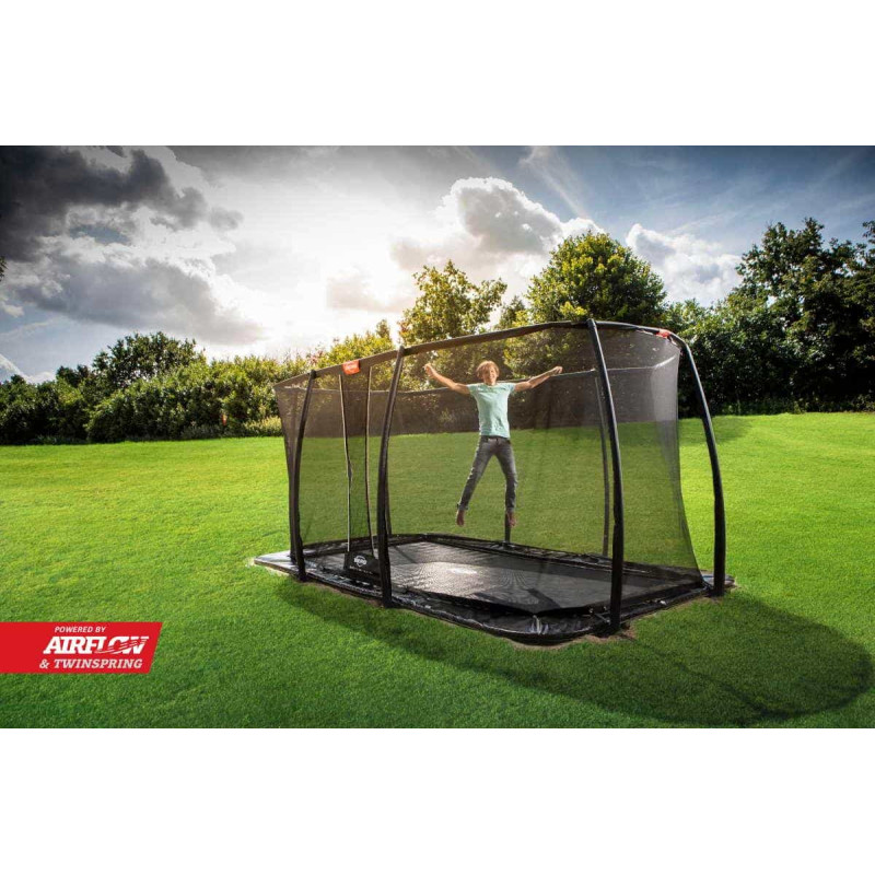 Батут Berg Ultim FlatGround Elite Grey 500x300 см с сеткой Deluxe XL