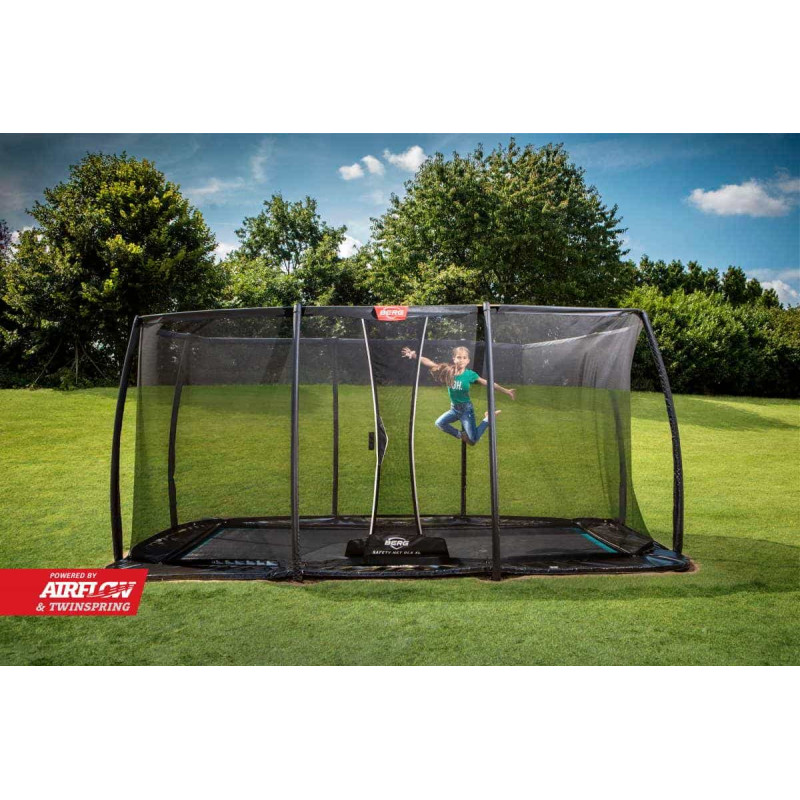 Батут Berg Ultim FlatGround Elite Grey 500x300 см с сеткой Deluxe XL