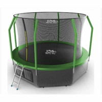 Батут FitToSky Green 183 см с внутренней сеткой и лестницей