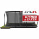Батут Berg Ultim FlatGround Elite Grey 500x300 см с сеткой Deluxe XL