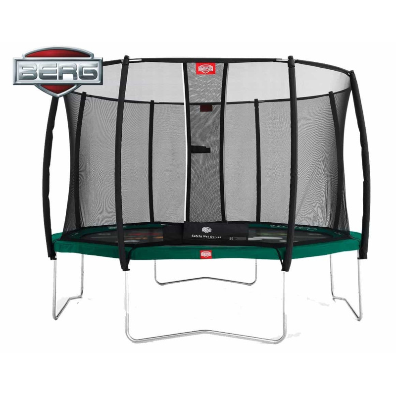 Батут Berg Favorit Green Tattoo 430 см з сіткою Deluxe
