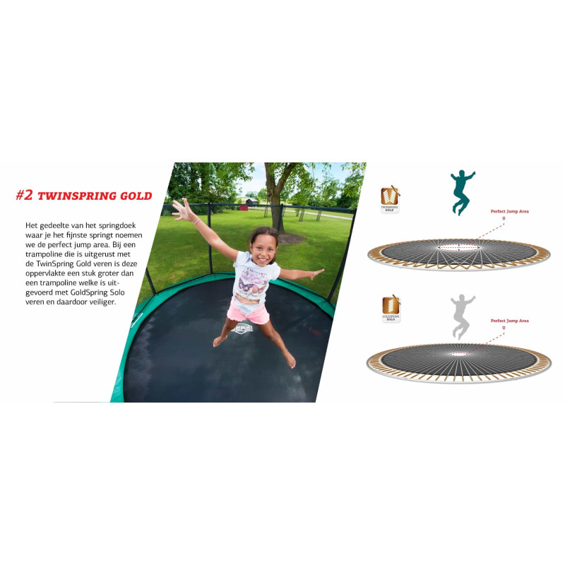 Батут Berg Ultim FlatGround Elite Grey 500x300 см с сеткой Deluxe XL
