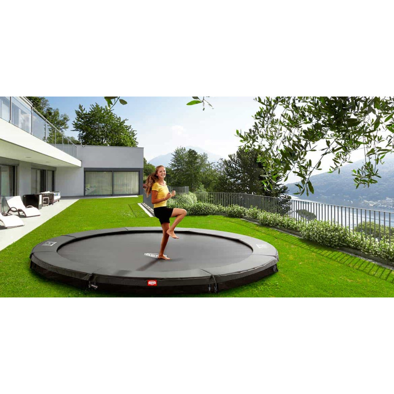Батут Berg InGround Champion Grey 330 см с сеткой Deluxe