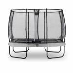 Батут Exit Elegant Premium Grey 214x366 см с сеткой Deluxe