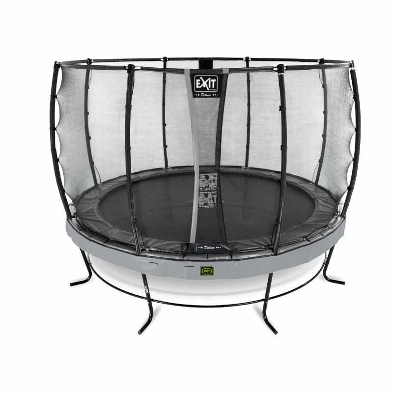 Батут Exit Elegant Premium Grey 366 см с сеткой Deluxe