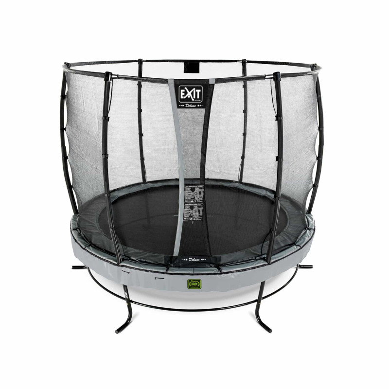 Батут Exit Elegant Premium Grey 253 см з сіткою Deluxe