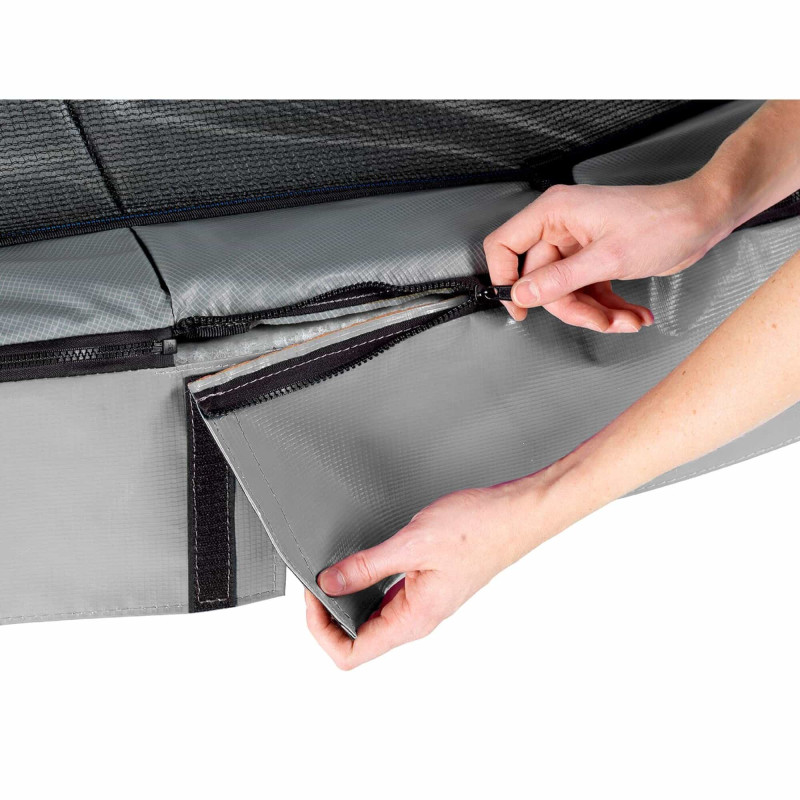Батут Exit Elegant Premium Grey 214x366 см с сеткой Deluxe