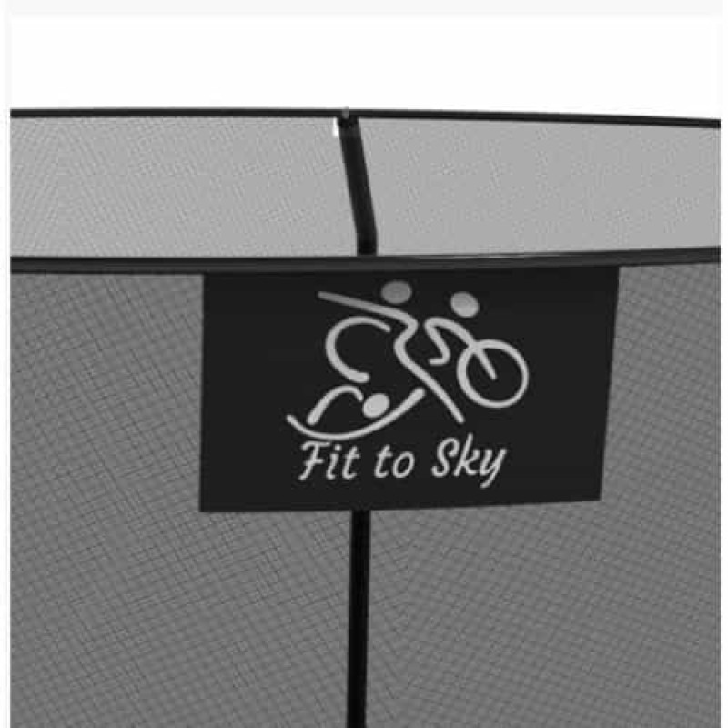 Батут FitToSky Black 183 см з внутрішньою сіткою та драбинкою