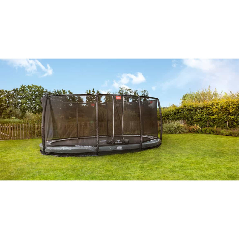 Батут Berg InGround Grand Elite Grey 520x345 см із сіткою Deluxe XL