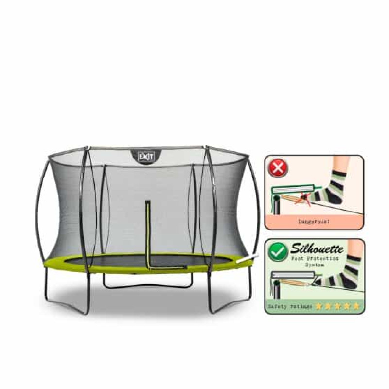 Батут Exit Silhouette Green 305 см с сеткой