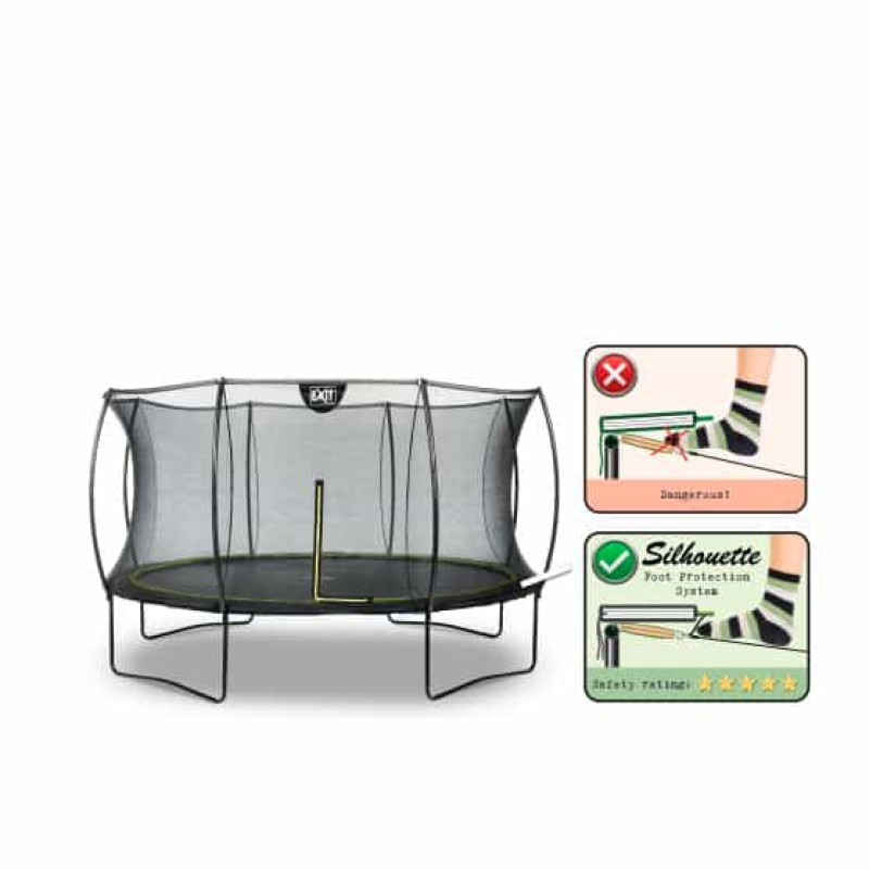 Батут Exit Silhouette Black 366 см с сеткой