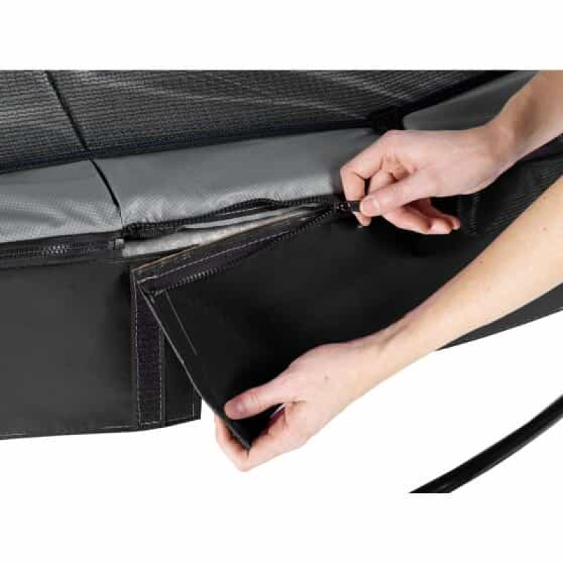 Батут Exit Elegant Premium Black 253 см с сеткой Deluxe