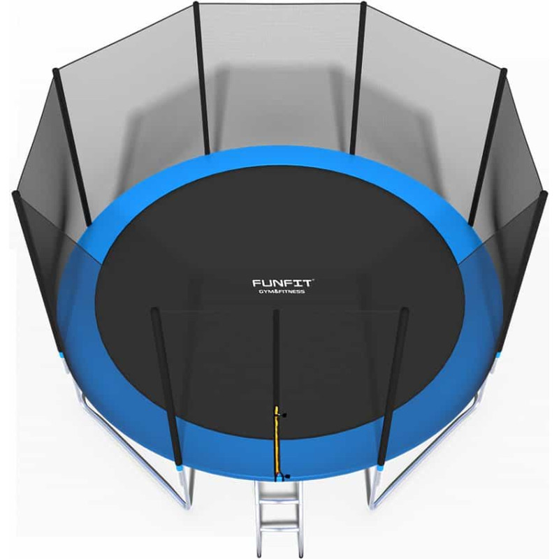 Батут FunFit 404 см с сеткой и лестницей