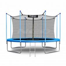 Батут Neo Sport 404 см с внутренней сеткой и лестницей