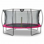 Батут Exit Silhouette Pink 427 см с сеткой