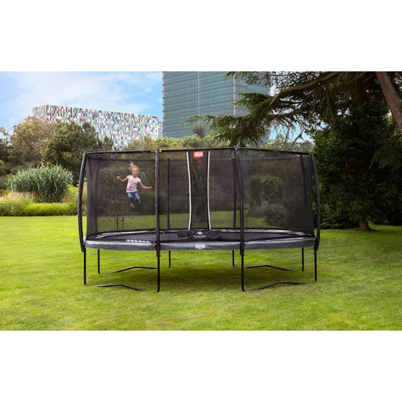 Батут Berg Grand Elite Grey 520x345 см із сіткою Deluxe