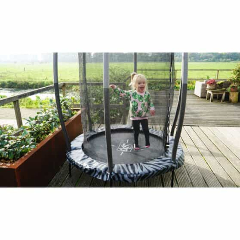 Батут Exit Tiggy Black/Grey 140 см с сеткой
