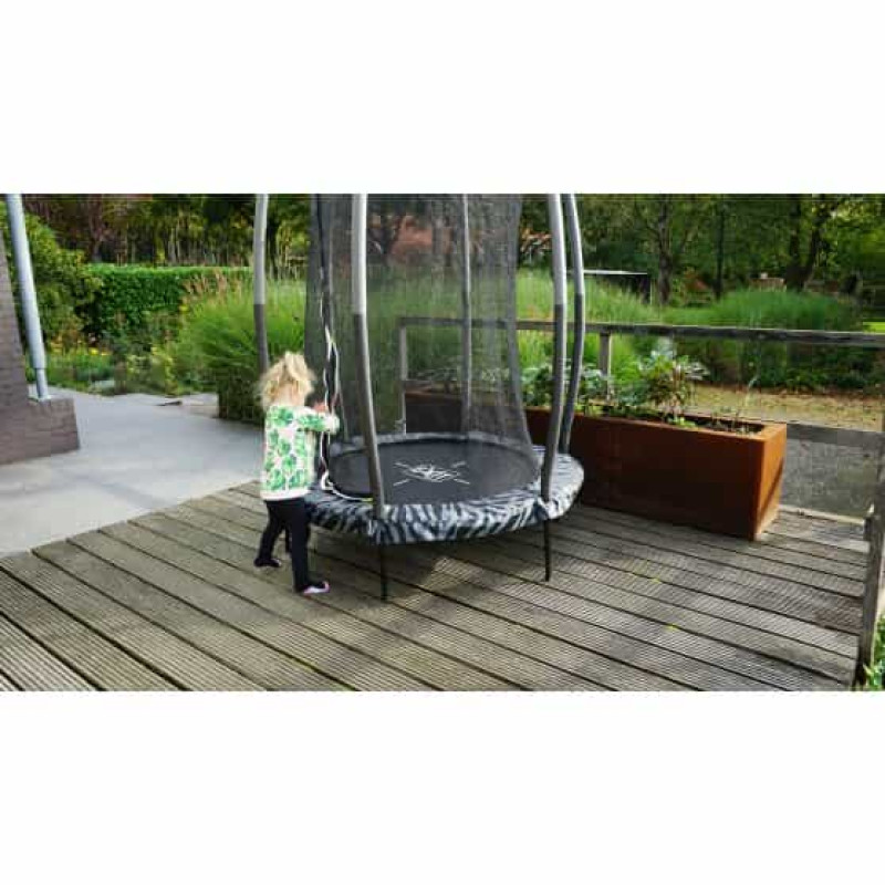 Батут Exit Tiggy Black/Grey 140 см с сеткой