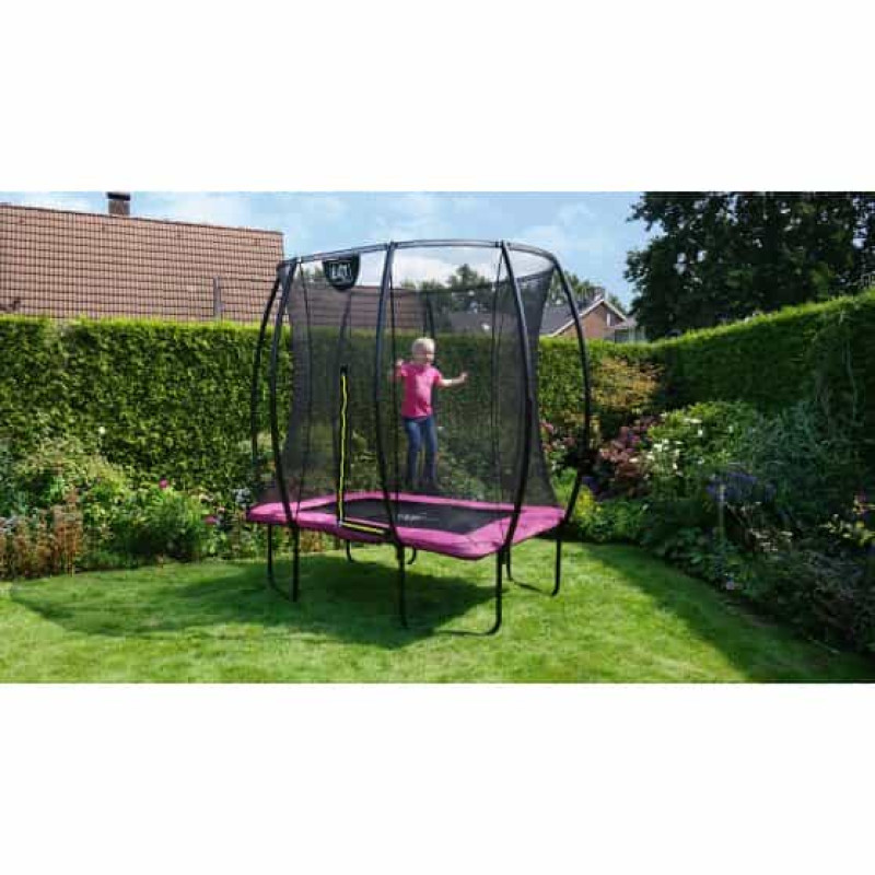 Батут Exit Silhouette Pink 153х214 см с сеткой