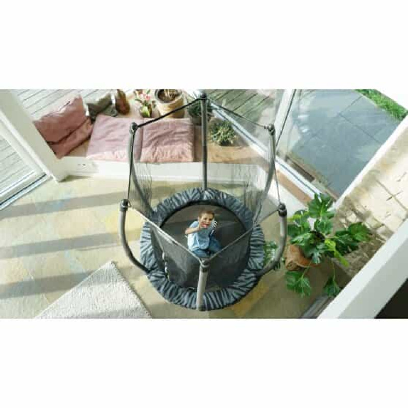 Батут Exit Tiggy Black/Grey 140 см с сеткой