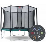 Батут Berg Favorit Green Tattoo 430 см с сеткой Comfort