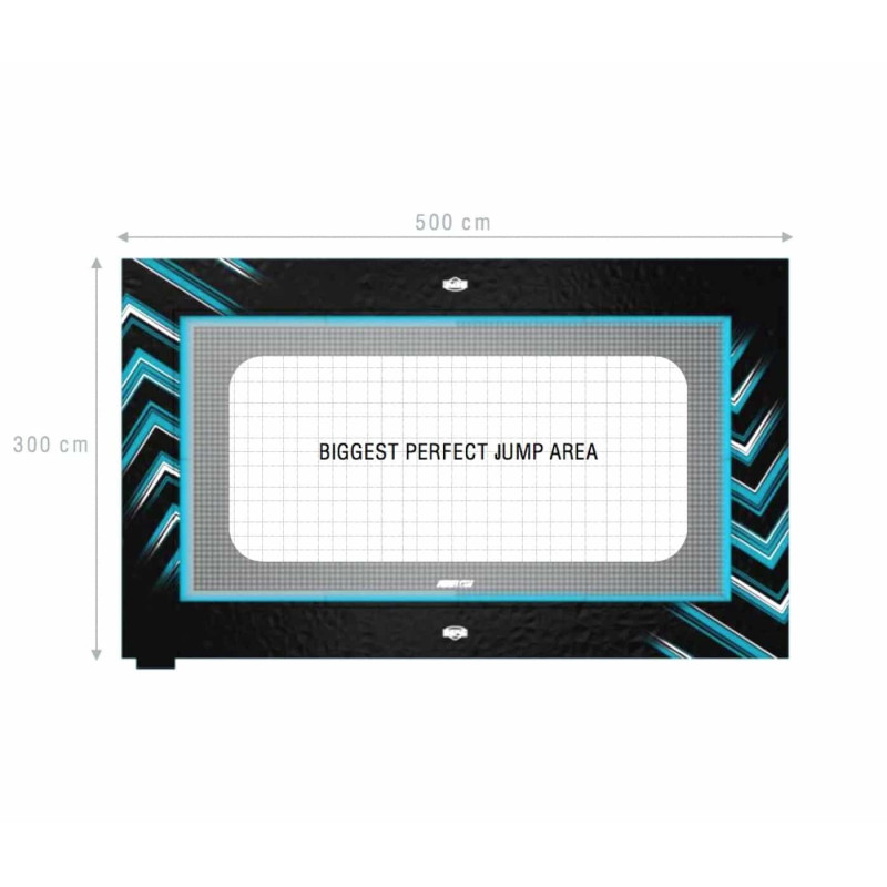 Батут Berg Ultim FlatGround Elite Black 500x300 см с AeroWall Black 2x2