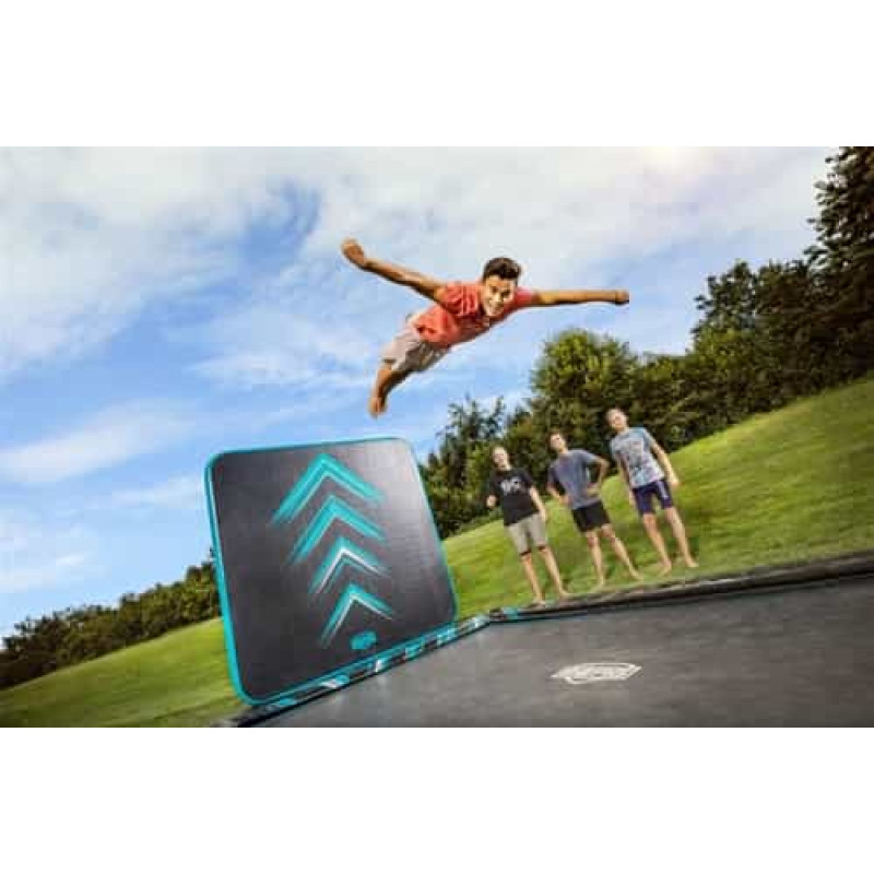 Батут Berg Ultim FlatGround Elite Black 500x300 см с AeroWall Black 2x2