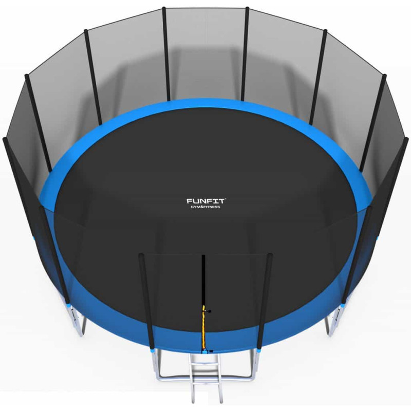 Батут FunFit 465 см з сіткою і драбинкою