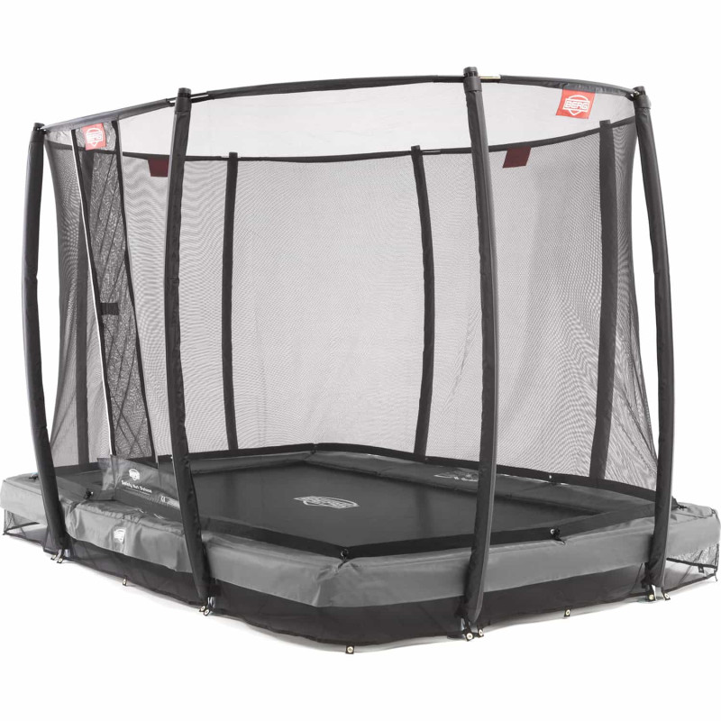 Батут Berg Ultim InGround Champion Grey 330x220 см с сеткой Deluxe