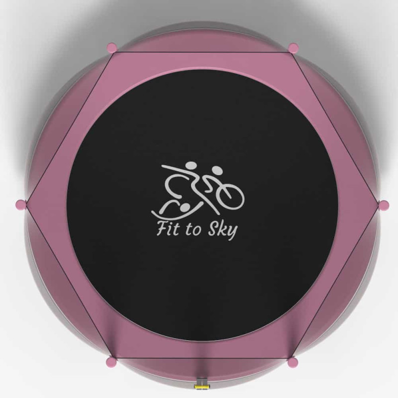 Батут с сеткой FitToSky 140 см Pink