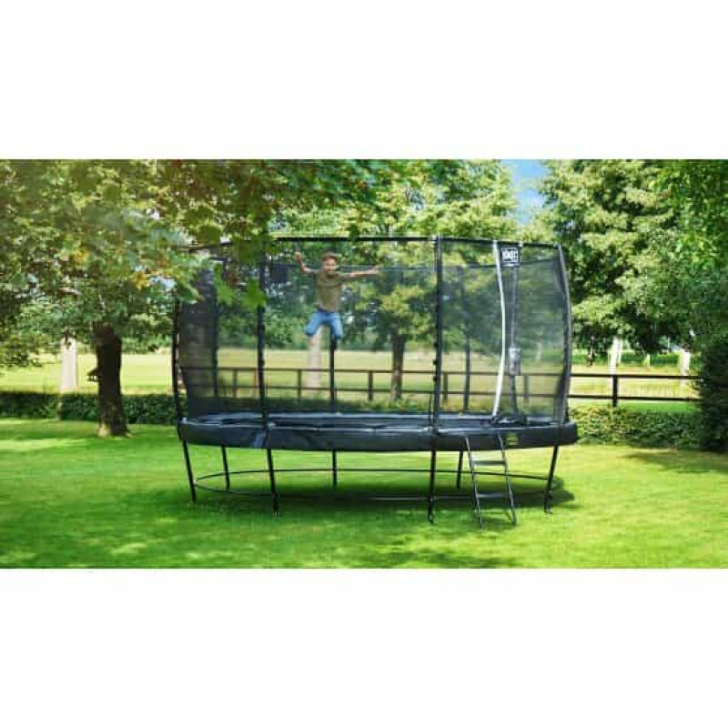 Батут Exit Elegant Premium Black 427 см с сеткой Deluxe
