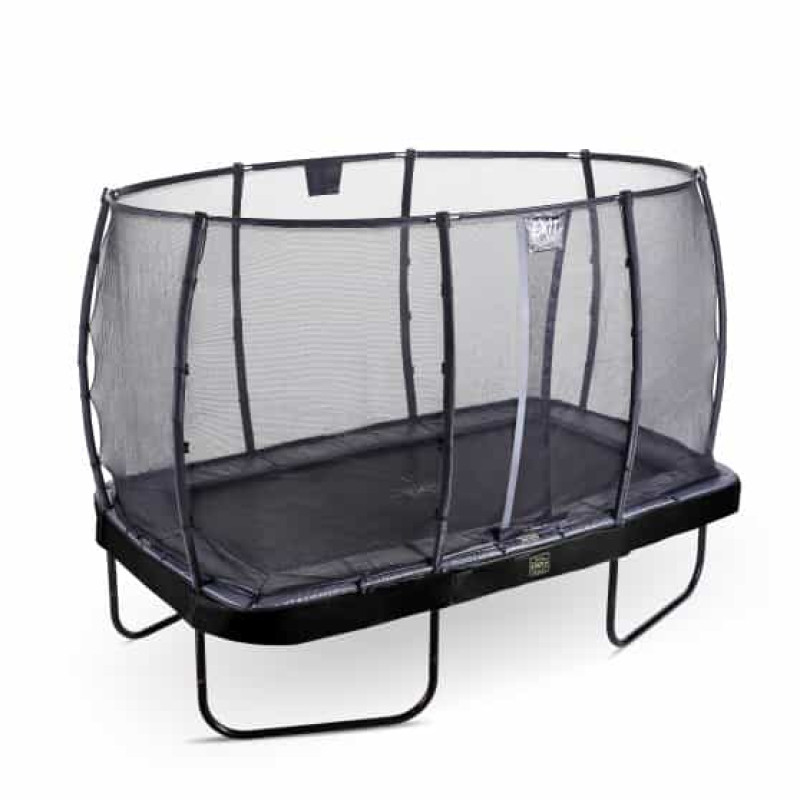 Батут Exit Elegant Premium Black 214x366 см з сіткою Deluxe